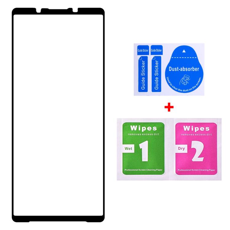 For Sony Xperia 5 V Silk Printing High Aluminum Full Screen Tempered Glass Film