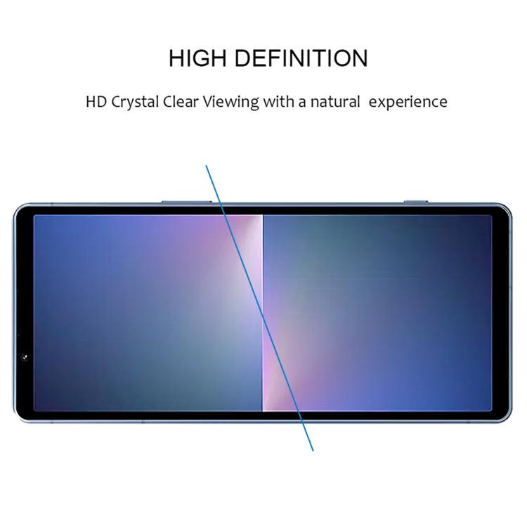 For Sony Xperia 5 V Silk Printing High Aluminum Full Screen Tempered Glass Film