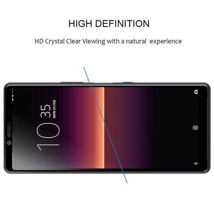 For Sony Xperia 10 II Silk Printing High Aluminum Full Screen Tempered Glass Film