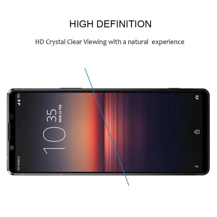 For Sony Xperia 1 II 25pcs Silk Printing High Aluminum Full Screen Tempered Glass Film