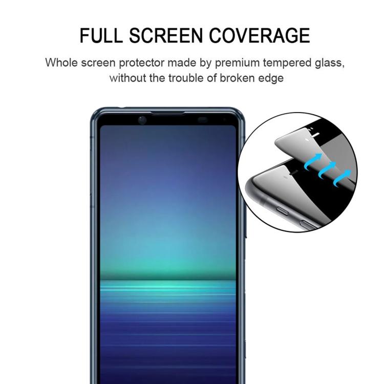 For Sony Xperia 5 II 25pcs Silk Printing High Aluminum Full Screen Tempered Glass Film