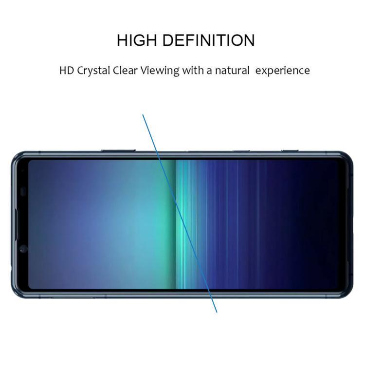 For Sony Xperia 5 II 25pcs Silk Printing High Aluminum Full Screen Tempered Glass Film