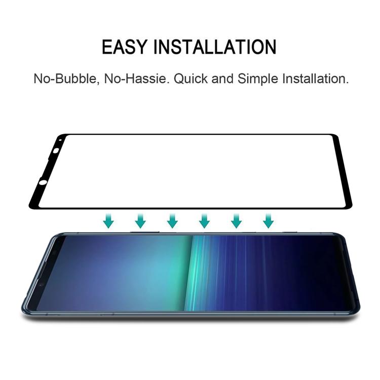 For Sony Xperia 5 II 25pcs Silk Printing High Aluminum Full Screen Tempered Glass Film