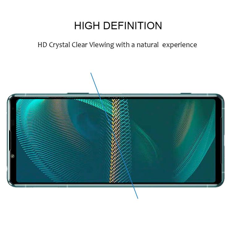 For Sony Xperia 5 III 25pcs Silk Printing High Aluminum Full Screen Tempered Glass Film