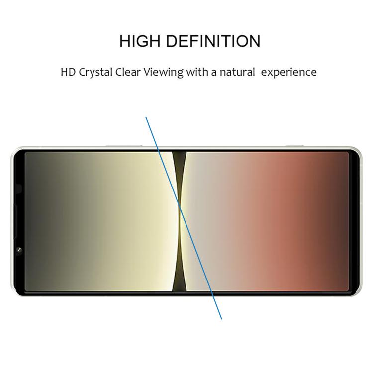 For Sony Xperia 5 IV 25pcs Silk Printing High Aluminum Full Screen Tempered Glass Film