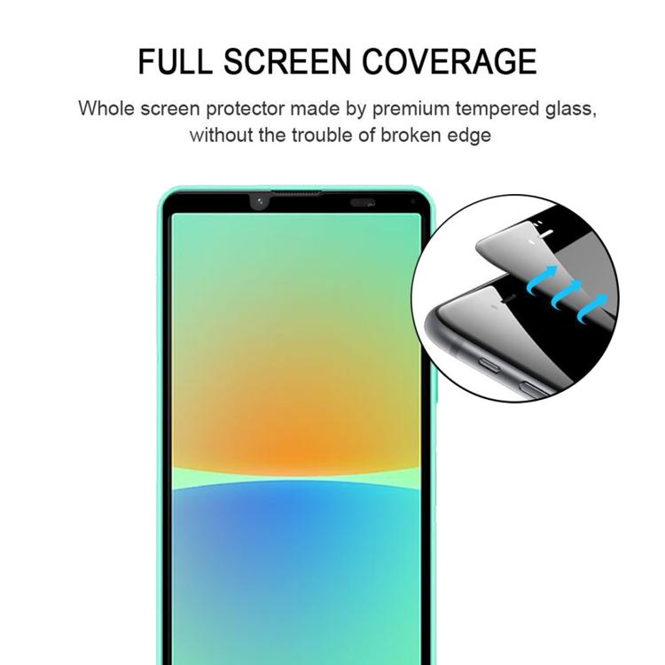 For Sony Xperia 10 IV 25pcs Silk Printing High Aluminum Full Screen Tempered Glass Film