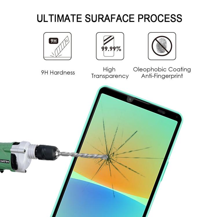 For Sony Xperia 10 IV 25pcs Silk Printing High Aluminum Full Screen Tempered Glass Film
