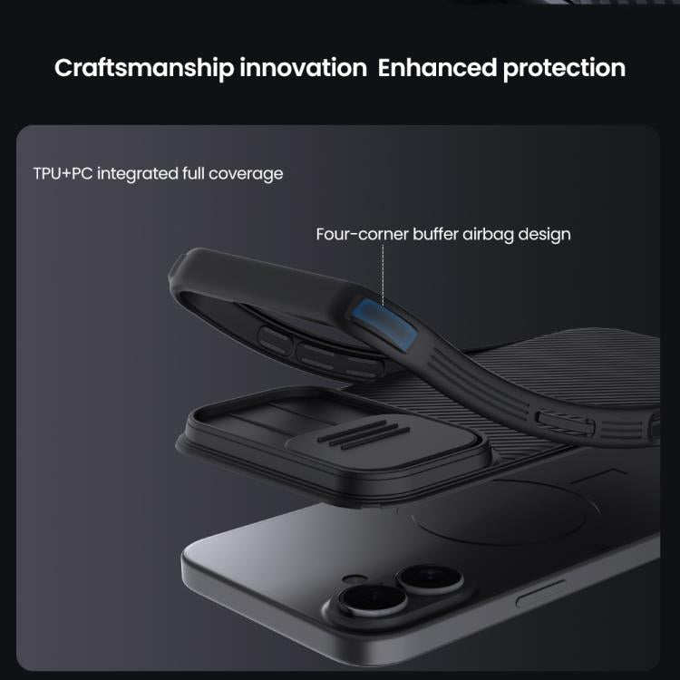 For iPhone 17 NILLKIN CamShield Pro Magnetic PC Phone Case - Black