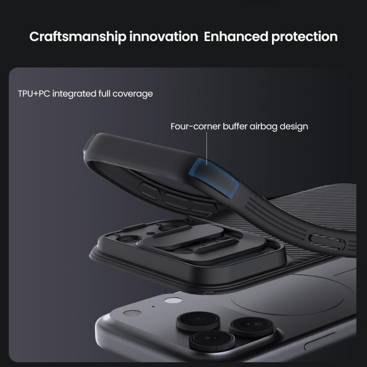 For iPhone 17 Pro NILLKIN CamShield Pro Magnetic PC Phone Case - Black