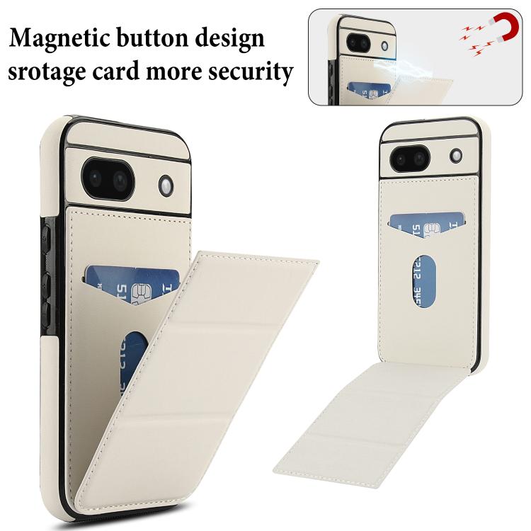For Google Pixel 8a Tri-fold Holder Leather Phone Case with Card Slot