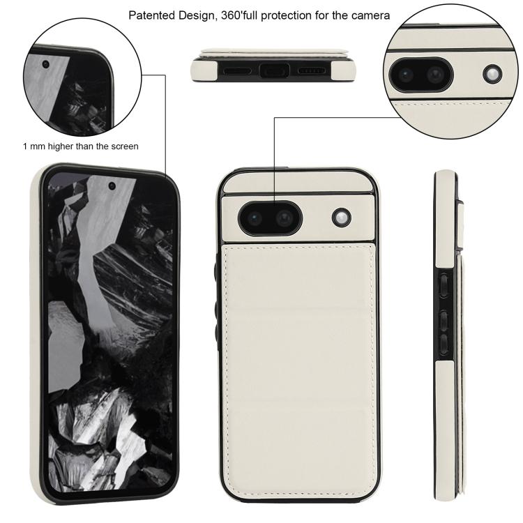 For Google Pixel 8a Tri-fold Holder Leather Phone Case with Card Slot