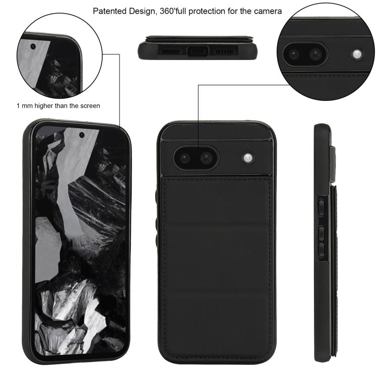 For Google Pixel 8a Tri-fold Holder Leather Phone Case with Card Slot
