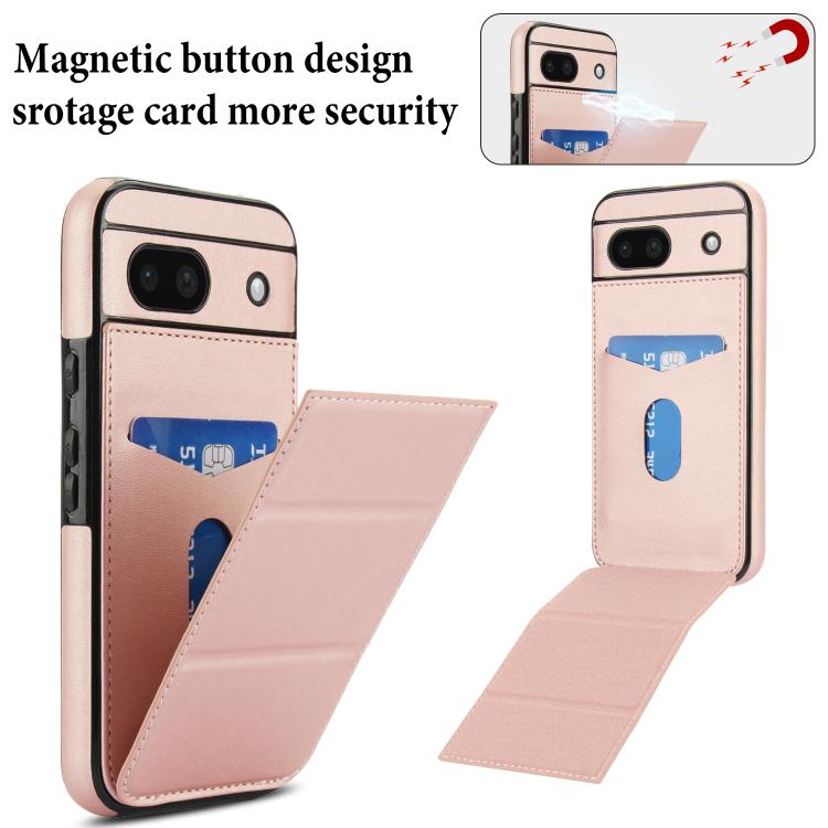 For Google Pixel 8a Tri-fold Holder Leather Phone Case with Card Slot