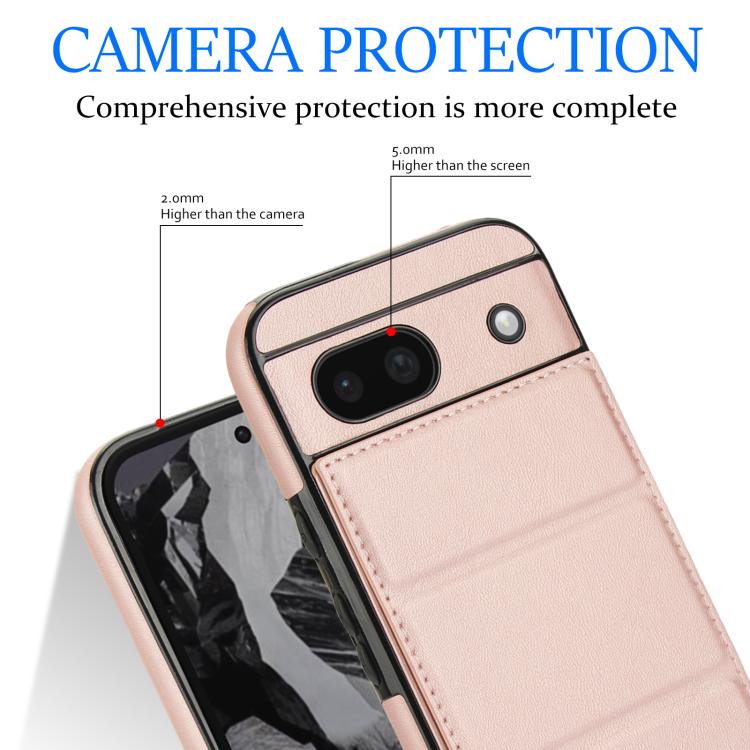 For Google Pixel 8a Tri-fold Holder Leather Phone Case with Card Slot