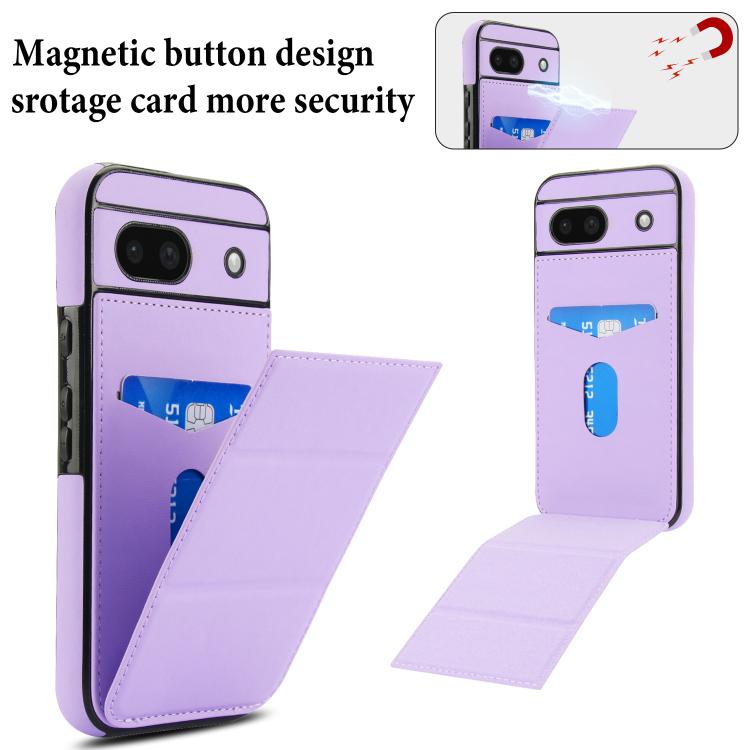 For Google Pixel 8a Tri-fold Holder Leather Phone Case with Card Slot