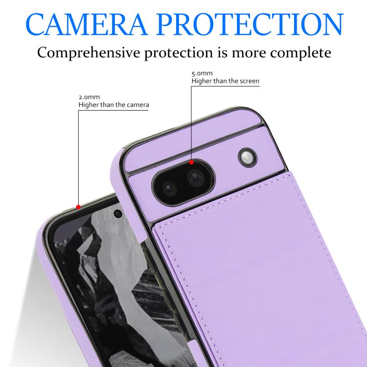 For Google Pixel 8a Tri-fold Holder Leather Phone Case with Card Slot