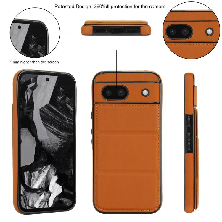 For Google Pixel 8a Tri-fold Holder Leather Phone Case with Card Slot