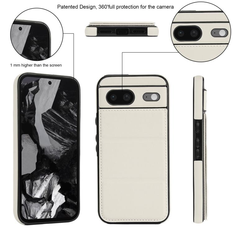 For Google Pixel 8 Tri-fold Holder Leather Phone Case with Card Slot