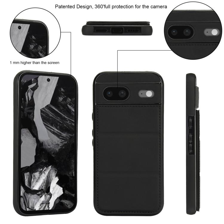For Google Pixel 8 Tri-fold Holder Leather Phone Case with Card Slot