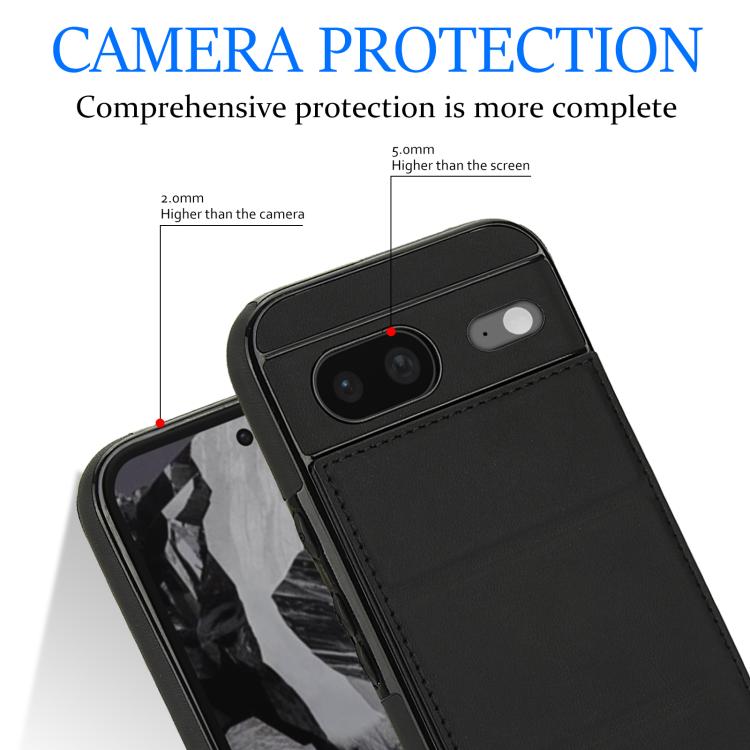 For Google Pixel 8 Tri-fold Holder Leather Phone Case with Card Slot