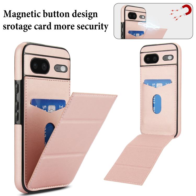 For Google Pixel 8 Tri-fold Holder Leather Phone Case with Card Slot