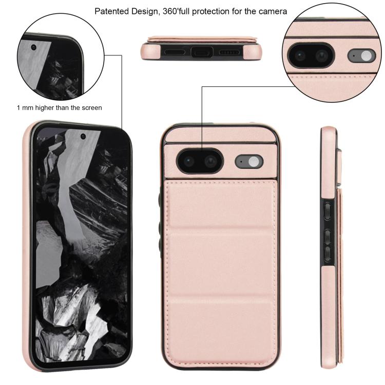 For Google Pixel 8 Tri-fold Holder Leather Phone Case with Card Slot