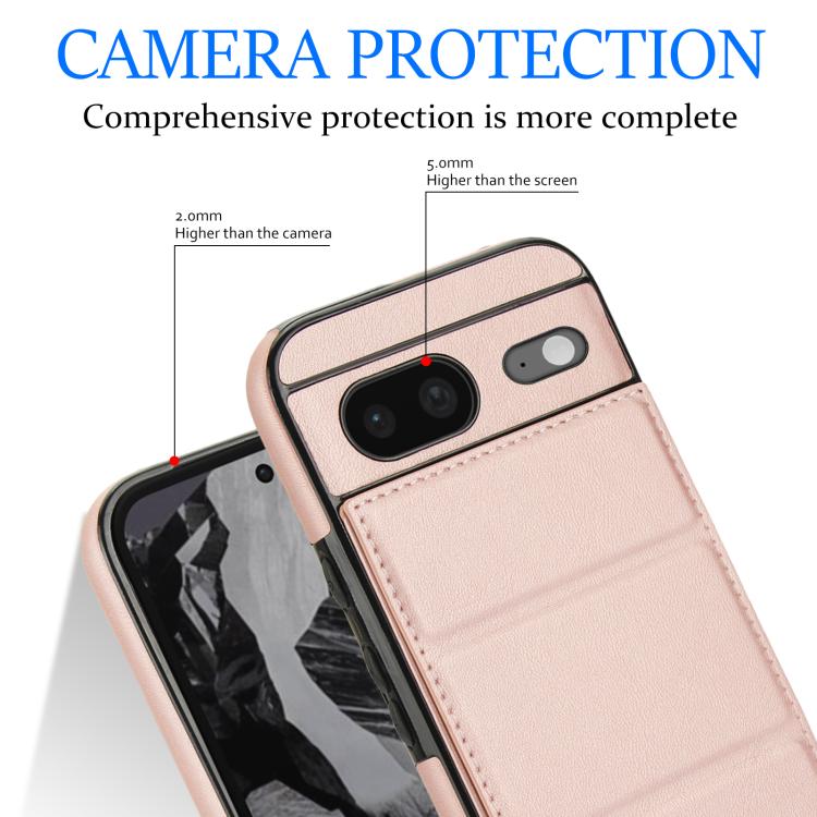 For Google Pixel 8 Tri-fold Holder Leather Phone Case with Card Slot