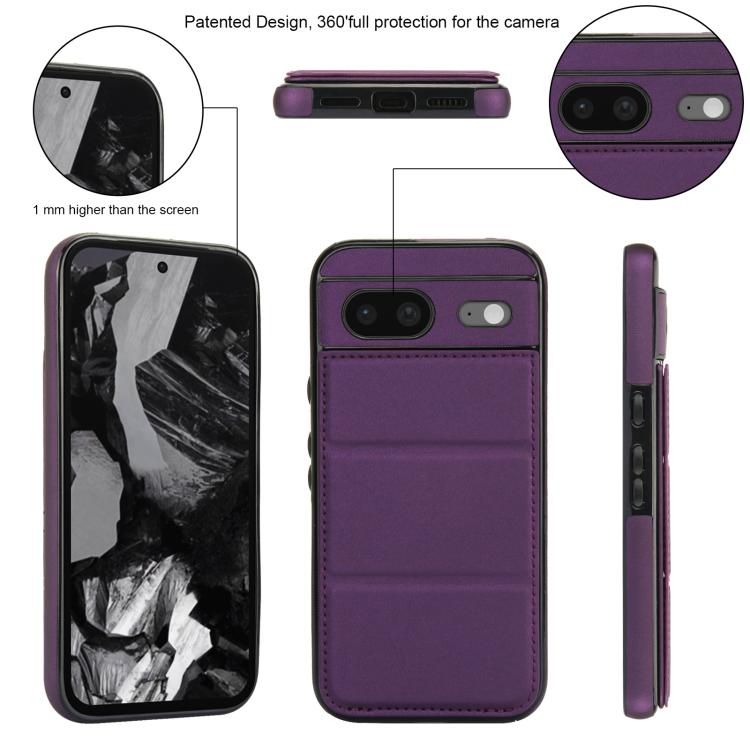 For Google Pixel 8 Tri-fold Holder Leather Phone Case with Card Slot