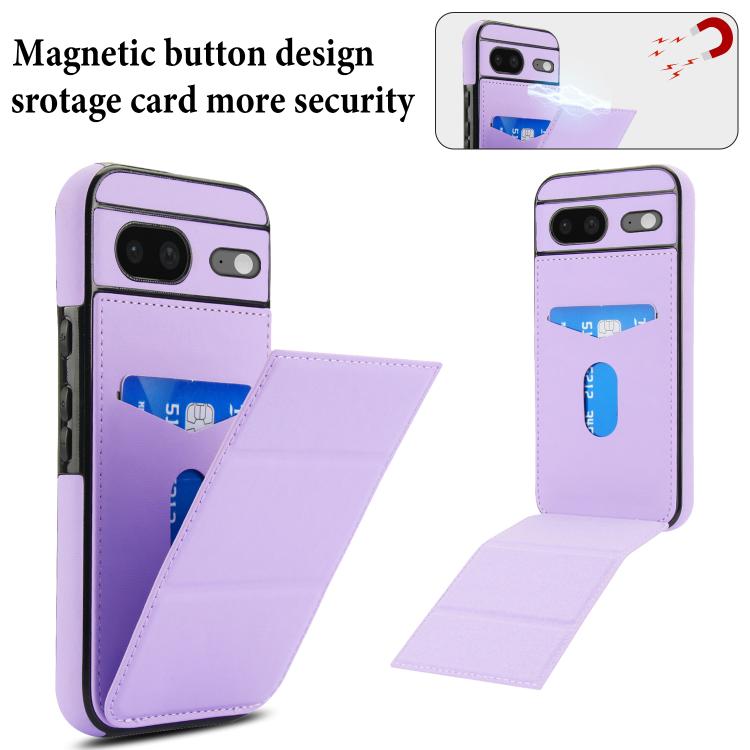 For Google Pixel 8 Tri-fold Holder Leather Phone Case with Card Slot