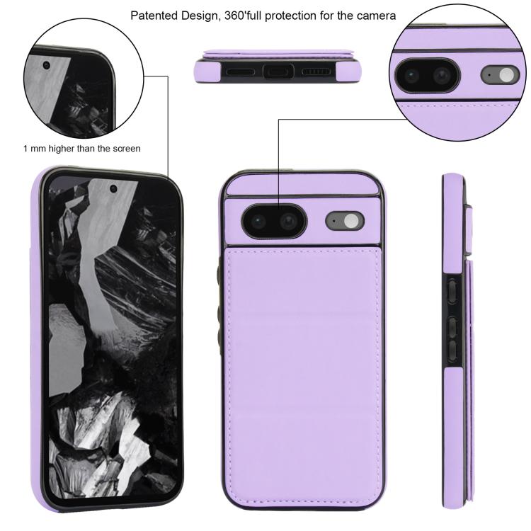 For Google Pixel 8 Tri-fold Holder Leather Phone Case with Card Slot