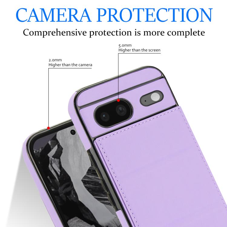 For Google Pixel 8 Tri-fold Holder Leather Phone Case with Card Slot