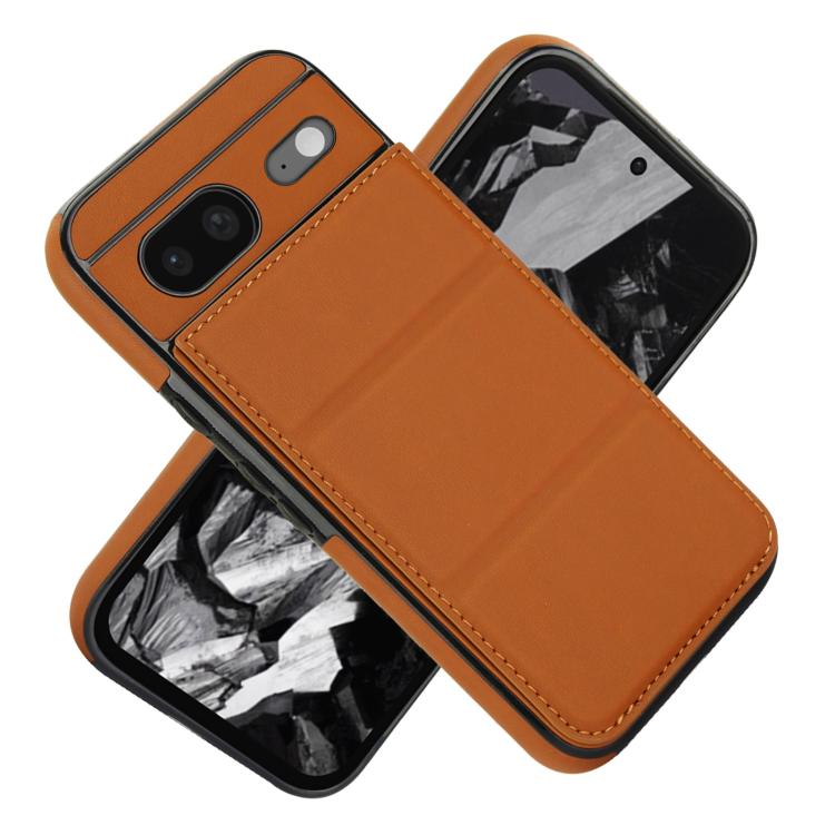 For Google Pixel 8 Tri-fold Holder Leather Phone Case with Card Slot