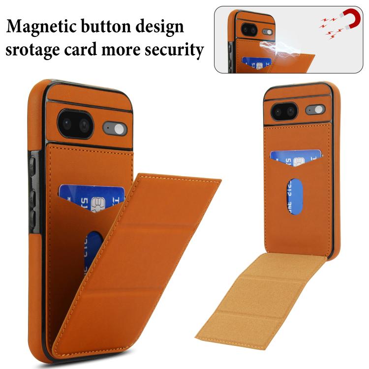 For Google Pixel 8 Tri-fold Holder Leather Phone Case with Card Slot