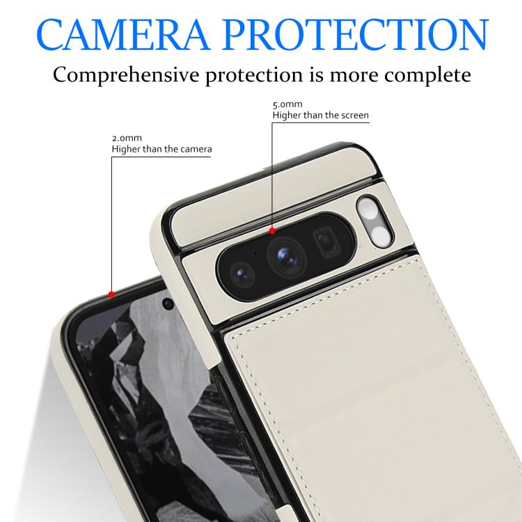 For Google Pixel 8 Pro Tri-fold Holder Leather Phone Case with Card Slot