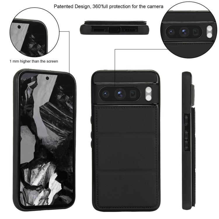 For Google Pixel 8 Pro Tri-fold Holder Leather Phone Case with Card Slot