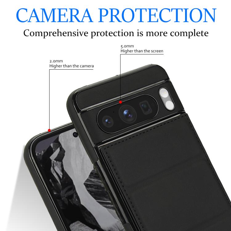For Google Pixel 8 Pro Tri-fold Holder Leather Phone Case with Card Slot