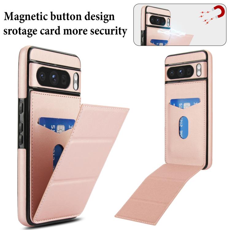 For Google Pixel 8 Pro Tri-fold Holder Leather Phone Case with Card Slot