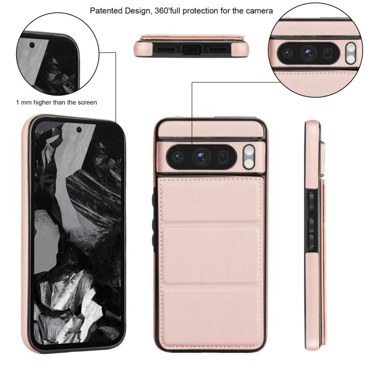 For Google Pixel 8 Pro Tri-fold Holder Leather Phone Case with Card Slot