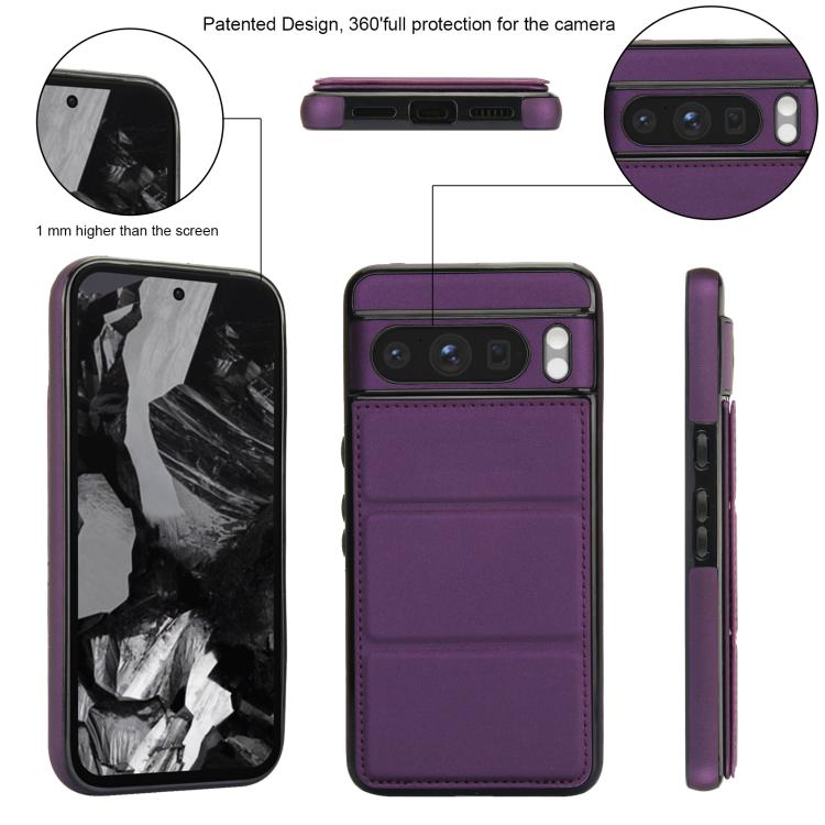 For Google Pixel 8 Pro Tri-fold Holder Leather Phone Case with Card Slot