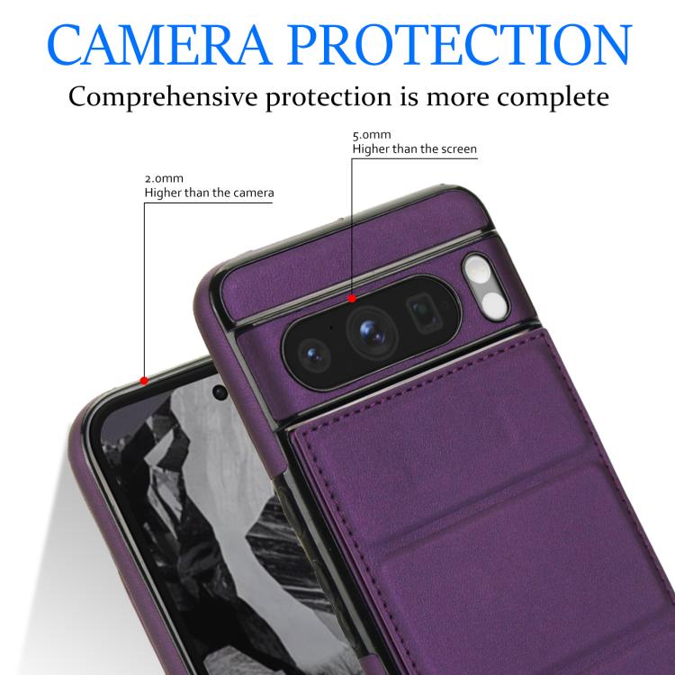For Google Pixel 8 Pro Tri-fold Holder Leather Phone Case with Card Slot