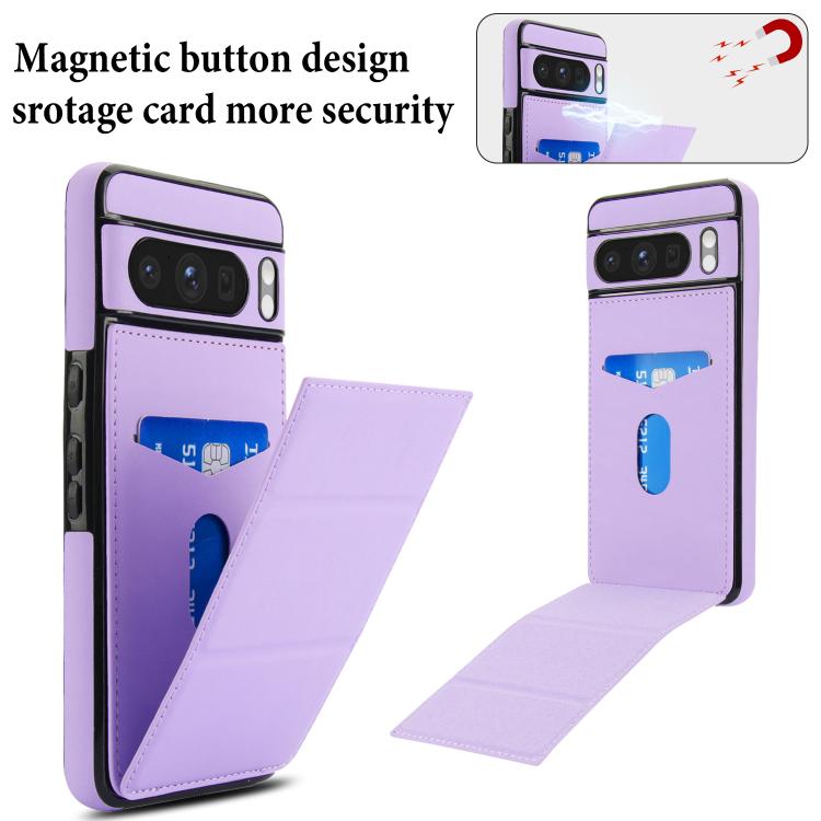 For Google Pixel 8 Pro Tri-fold Holder Leather Phone Case with Card Slot