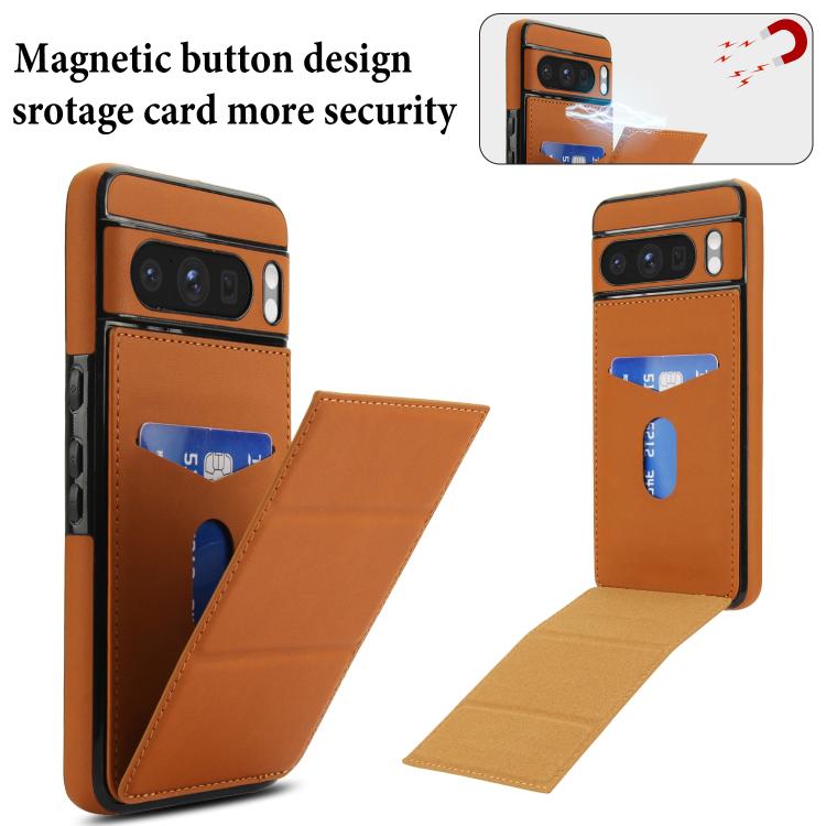 For Google Pixel 8 Pro Tri-fold Holder Leather Phone Case with Card Slot