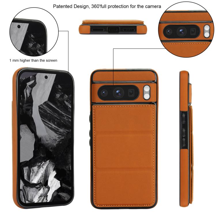 For Google Pixel 8 Pro Tri-fold Holder Leather Phone Case with Card Slot