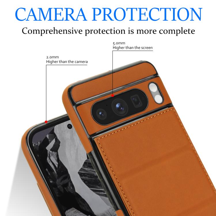 For Google Pixel 8 Pro Tri-fold Holder Leather Phone Case with Card Slot