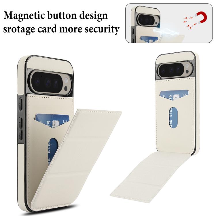 For Google Pixel 9 / 9 Pro Tri-fold Holder Leather Phone Case with Card Slot