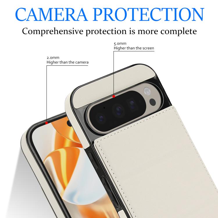 For Google Pixel 9 / 9 Pro Tri-fold Holder Leather Phone Case with Card Slot