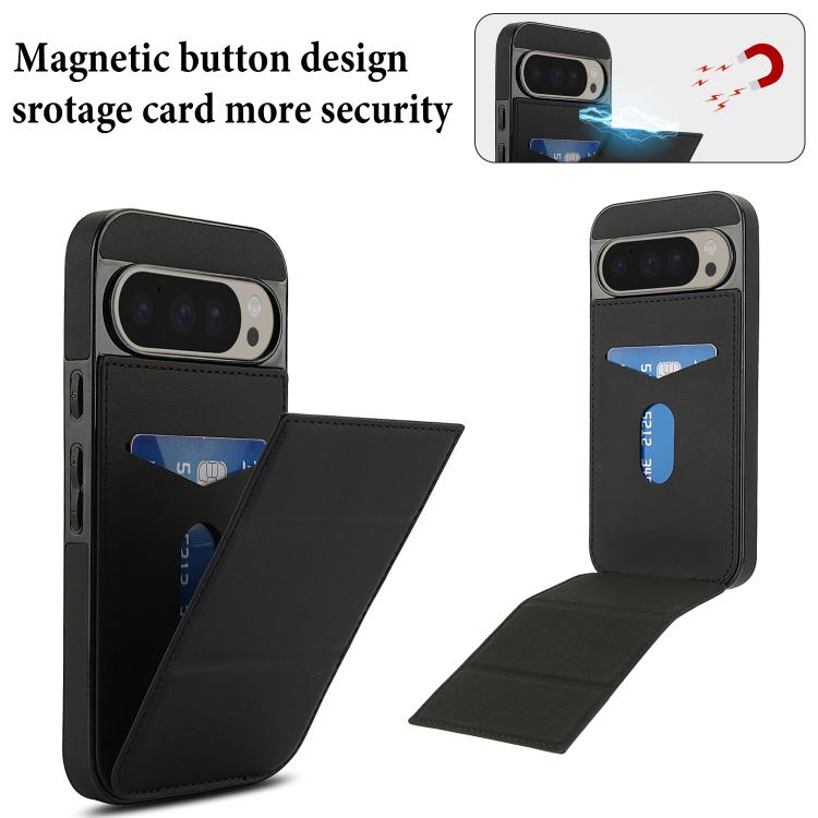 For Google Pixel 9 / 9 Pro Tri-fold Holder Leather Phone Case with Card Slot