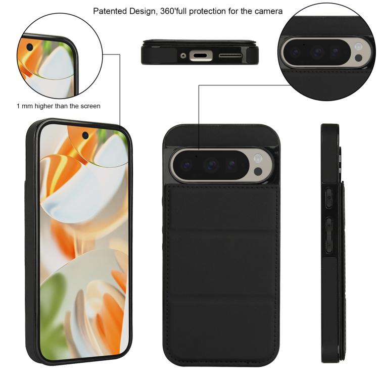 For Google Pixel 9 / 9 Pro Tri-fold Holder Leather Phone Case with Card Slot