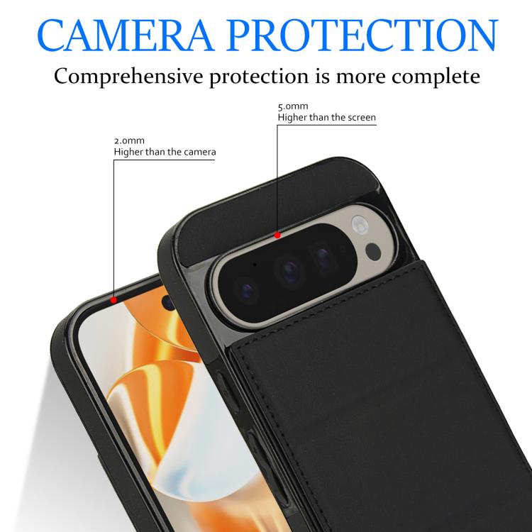 For Google Pixel 9 / 9 Pro Tri-fold Holder Leather Phone Case with Card Slot