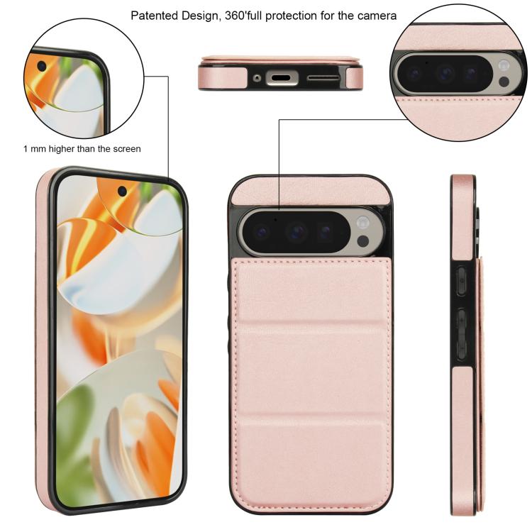 For Google Pixel 9 / 9 Pro Tri-fold Holder Leather Phone Case with Card Slot